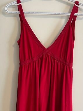 Lux Fit & Flare Red Tie Back Dress